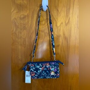 NWT Vera Bradley Cotton Wallet Crossbody Purse with RFID Protection